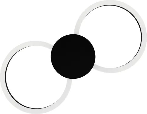 Eglo 902124 - Aplică de perete VENTICELLO, LED/20W/230V + LED/0,91W, neagră