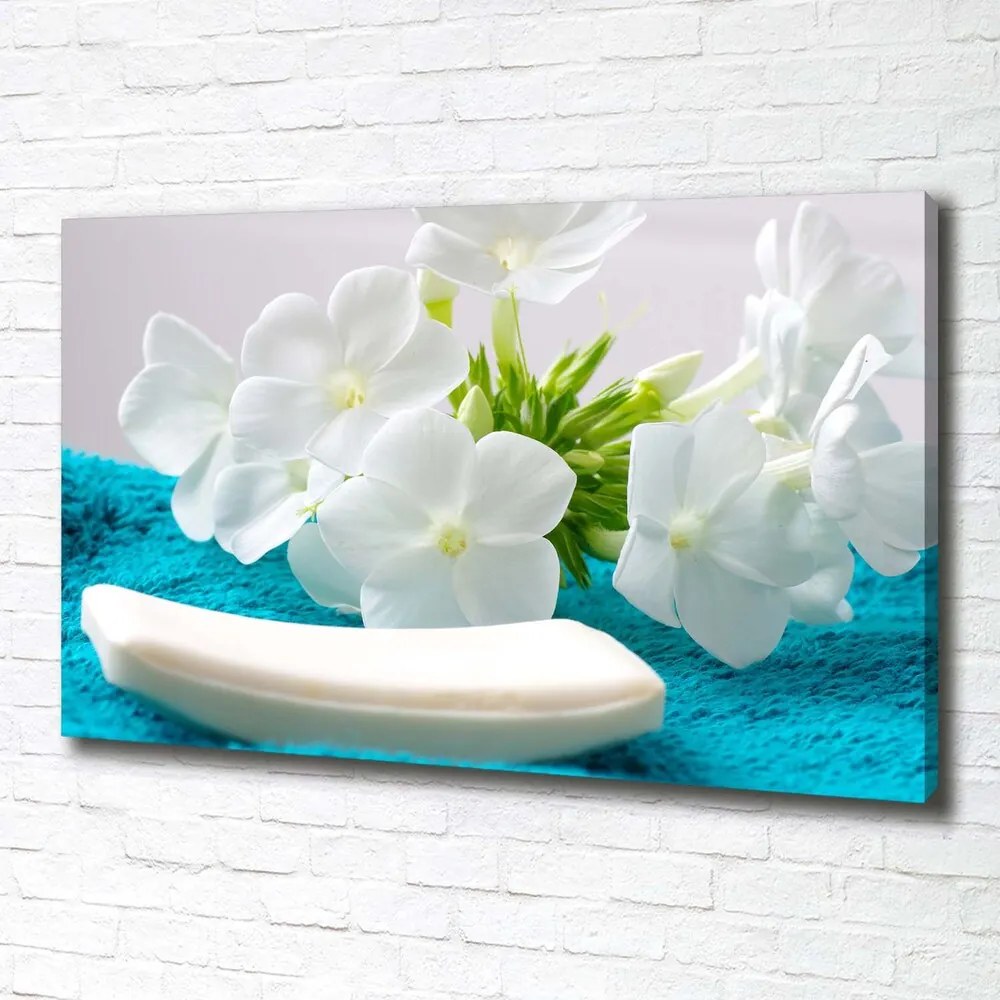 Tablou canvas Flori albe spa