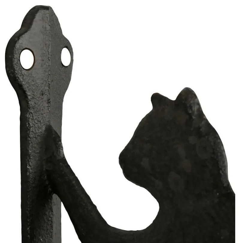 Cuier de perete decorativ, din fonta, L26 cm, Le Chat