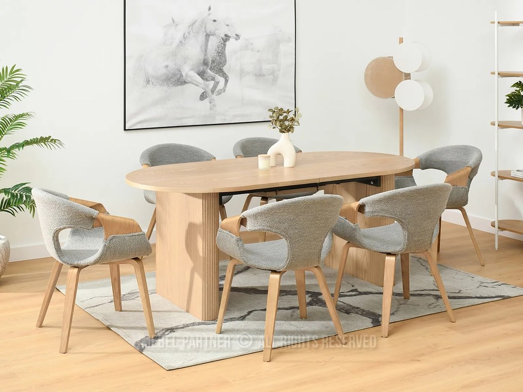 Scaun Kurt (stejar gri + stejar). Promo -21%. 1111098