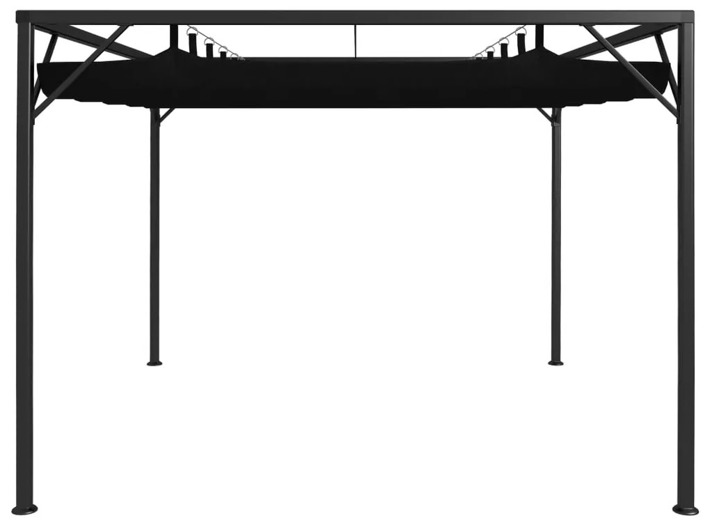 Pavilion de gradina cu acoperis retractabil, antracit, 3 x 3 m Antracit