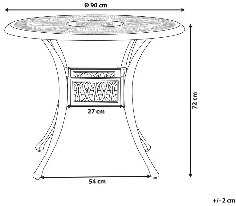 Masă de grădină ANECO (maro închis) (pentru 4 persoane). 1022673