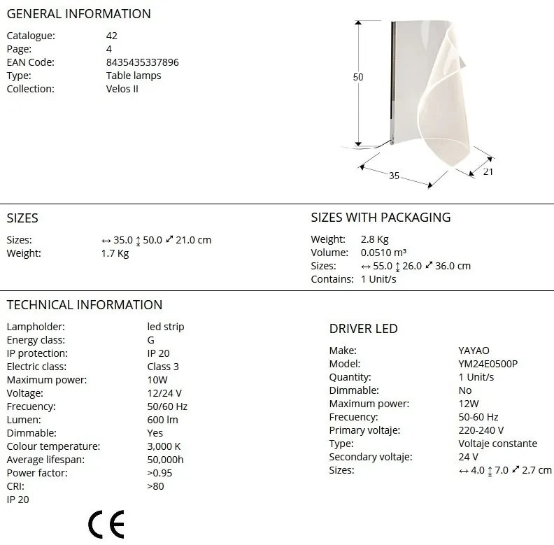 Veioza LED ultra-moderna design exclusivist Velos II