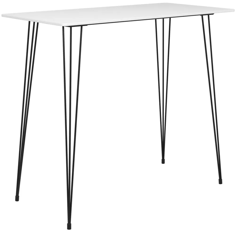 Set mobilier de bar, 7 piese, alb si negru Alb si negru, 7