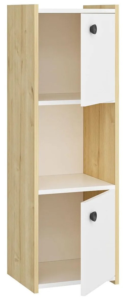 Dulap de baie Kesiki (stejar zafir + alb) . 1092741