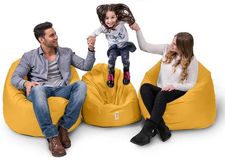 Fotoliu puf pentru grădină Iyzi 100 Cushion Pouf - Yellow