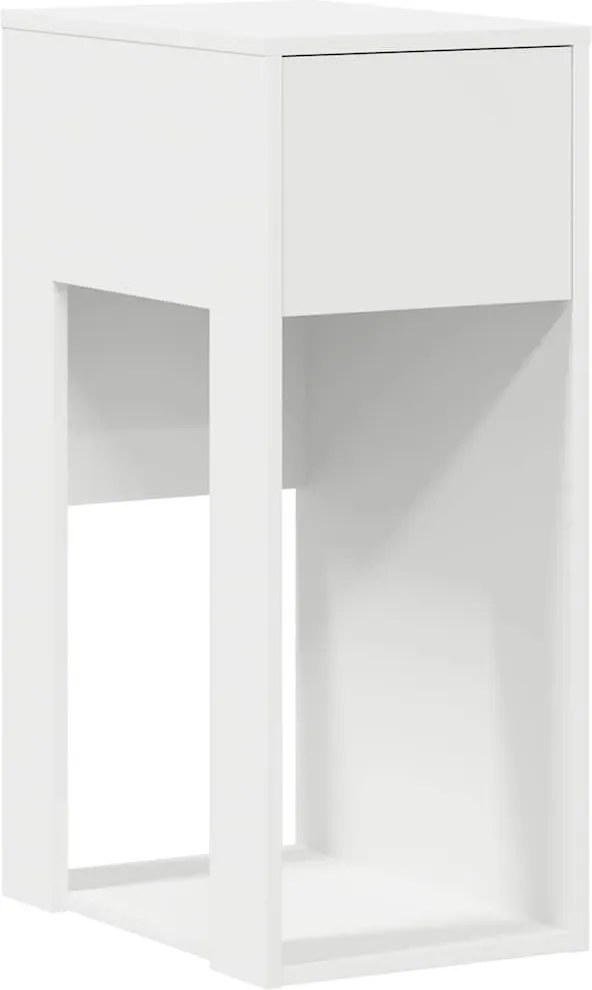 vidaXL Suport turn pentru computer cu sertar alb 30x44x74 cm