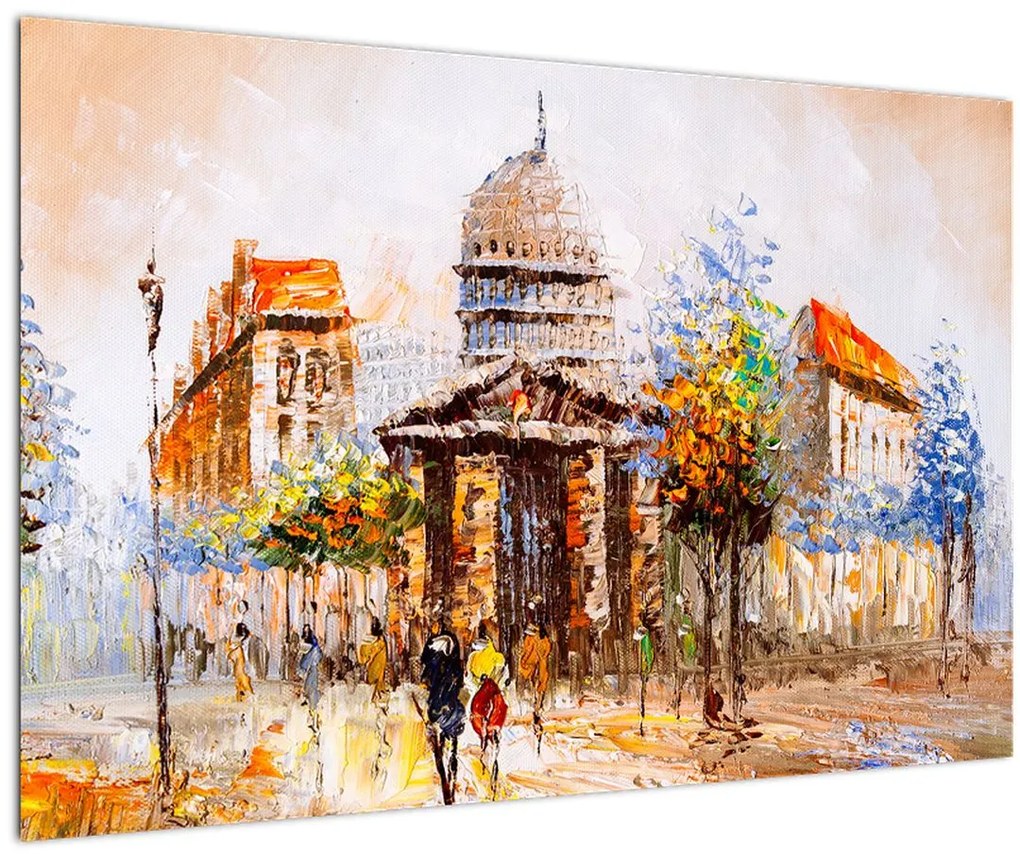 Tablou - Monument de oraș pictat (90x60 cm)