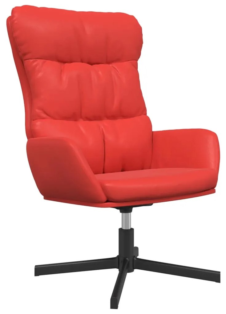 341192 vidaXL Scaun de relaxare, roșu, piele ecologică