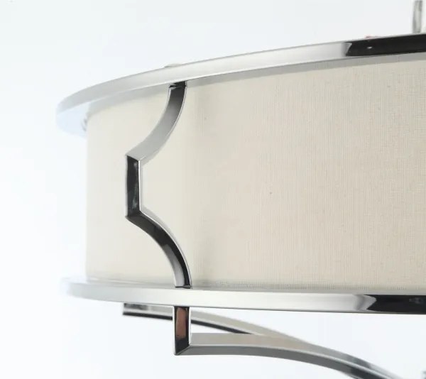 Open Design OR84429 - Plafonieră STESSO, 6xE27/12W/230V, Ø 85 cm, crom lucios/alb