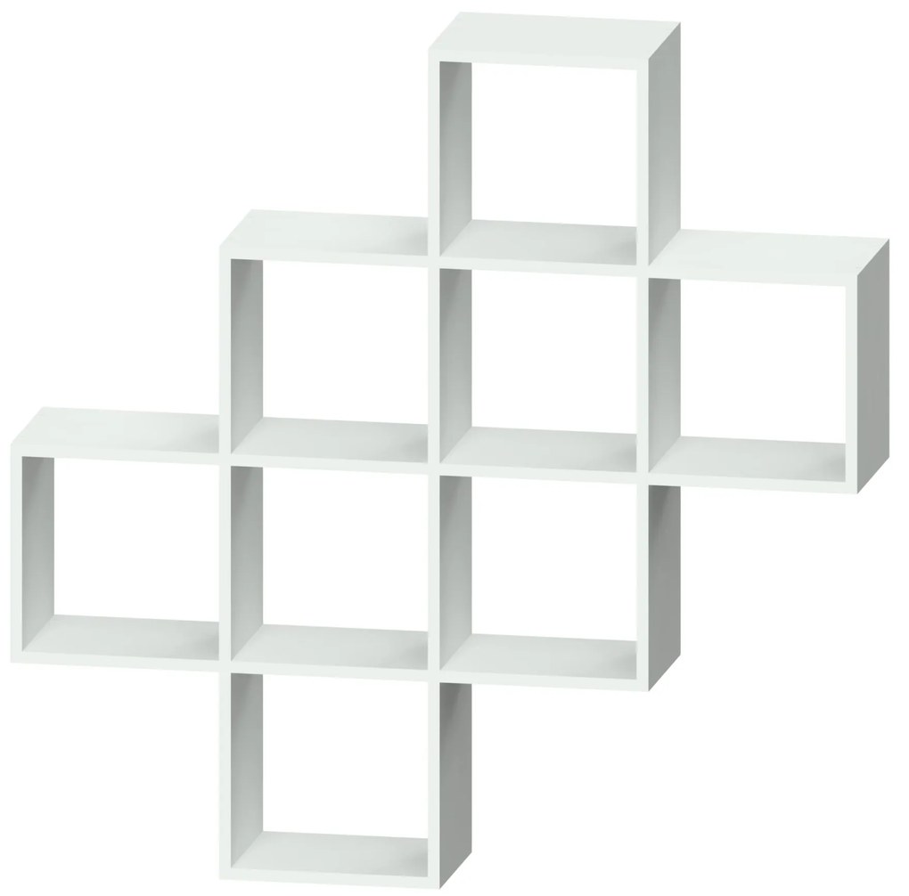 Biblioteca haaus Davie, Alb, 115 x 22 x 115 cm