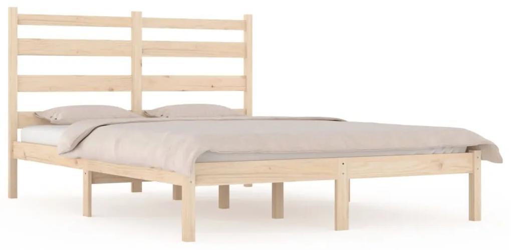 3103628 vidaXL Cadru de pat, 140x190 cm, lemn masiv de pin