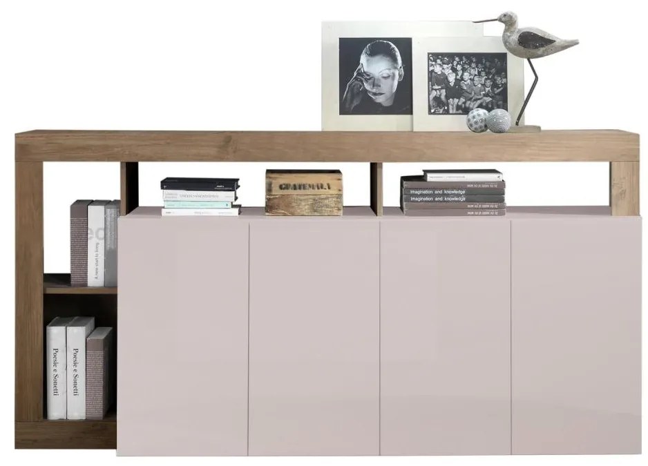 Comodă LENOR cașmir/stejar