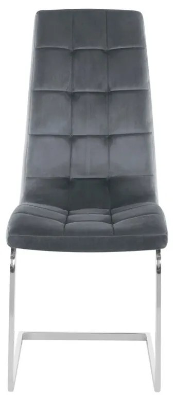 Scaune de dining gri 2 buc. din catifea Lola – Støraa