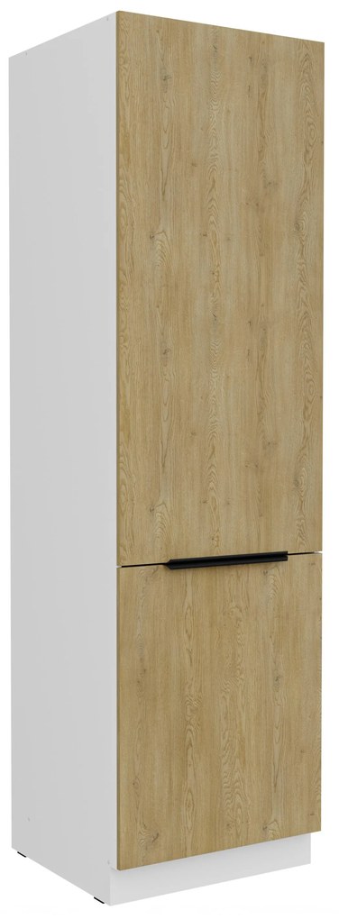 Dulap bucătărie pentru frigider încorporat Carminia 60 LO-210 2F (stejar cremona + alb). 1128079
