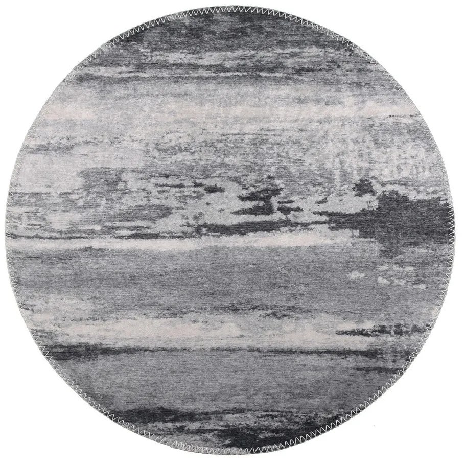 Covor gri lavabil rotund ø 100 cm – Vitaus