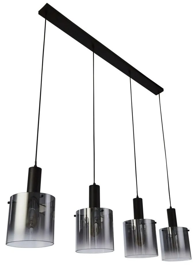 Lustra moderna cu 4 pendule Sweden negru, fumuriu