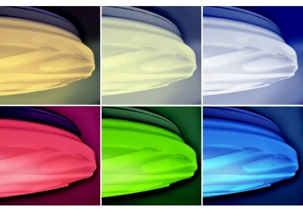 Plafonieră LED RGB dimabilă WAVE LED/30W/230V Wi-Fi Tuya Solight WO792 + telecomandă