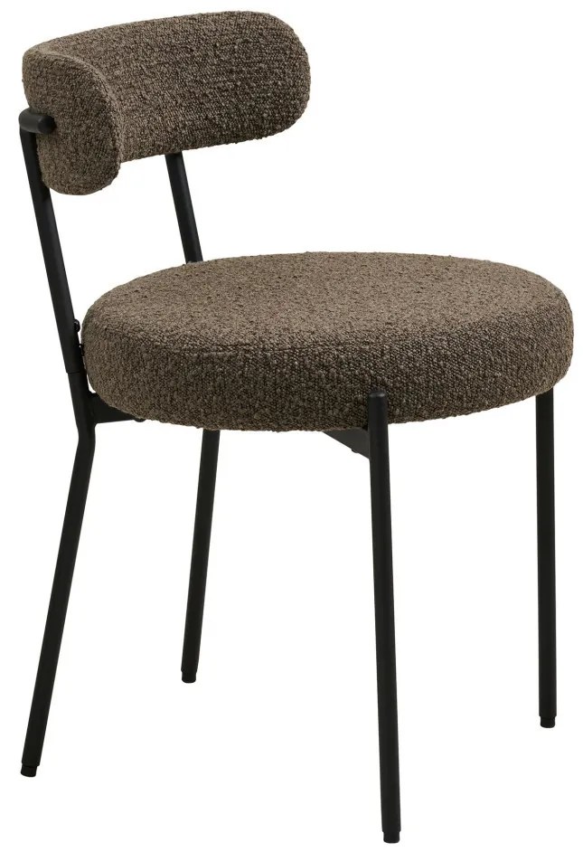 Badalona Scaun de masă, cataramă, maro, picioare negre