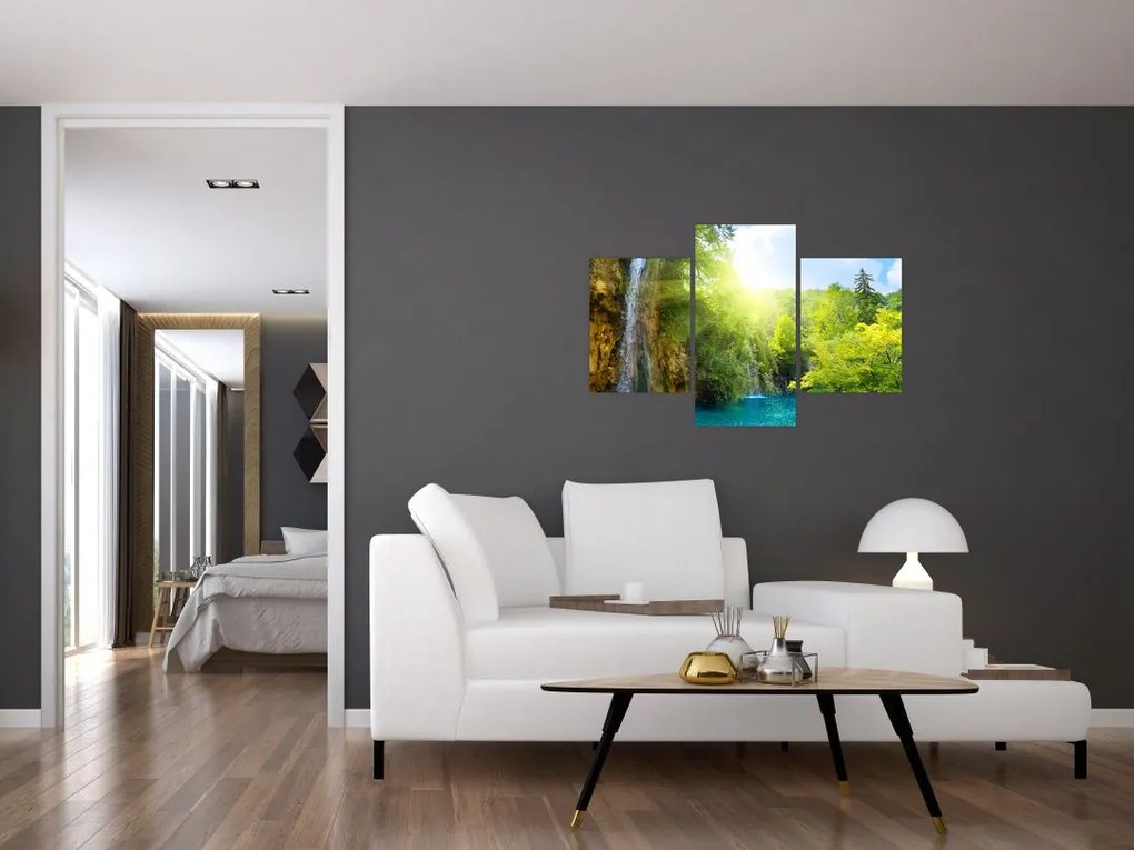 Tablou - cascadele în djunglă (90x60 cm)