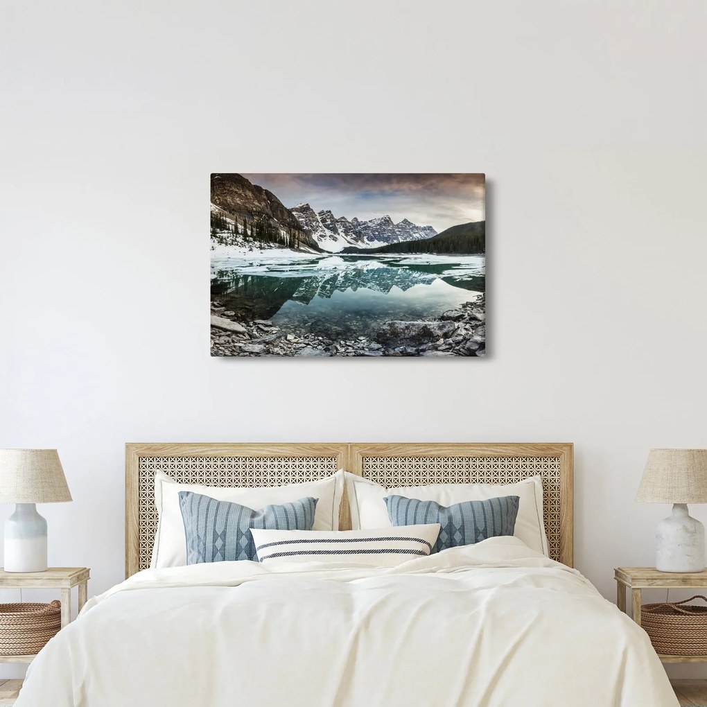 Tablou - lacul iarna (90x60 cm)