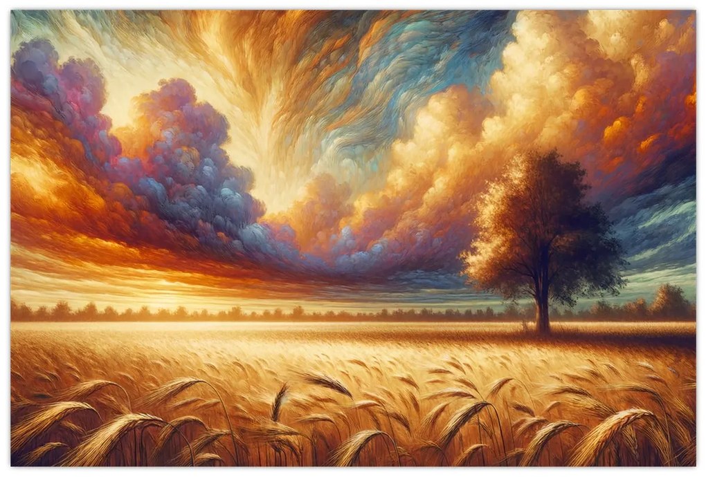 Tablou – Arbore pe câmp (90x60 cm)