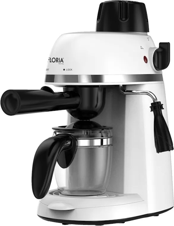 Espressor Floria ZLN9359 Alb, putere 800W, presiune de 3.5 bari, usor de curatat