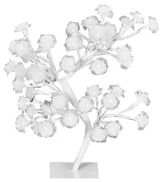 Decoratiune iarna, copac cu frunze, LED, 3xAA, 45 cm