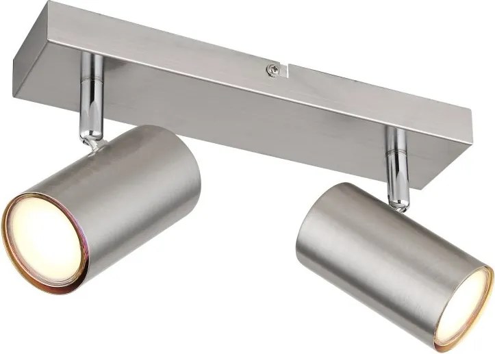 Aplica de perete / tavan cu 2 spoturi directionabile design modern ROBBY nickel mat