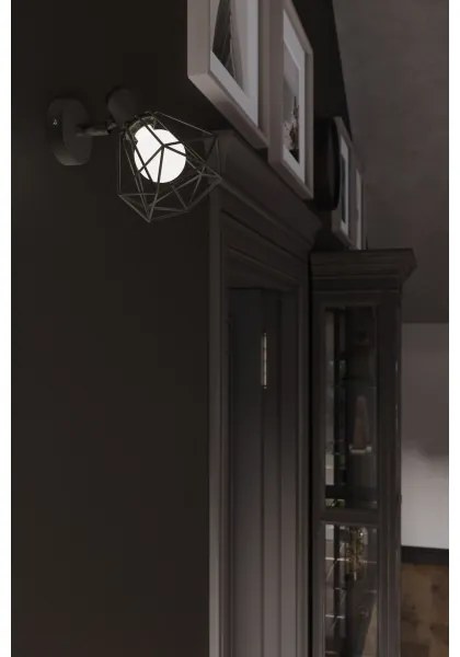 Spot de perete ARTEMIS 1xE14/40W/230V negru Sollux SL.1105