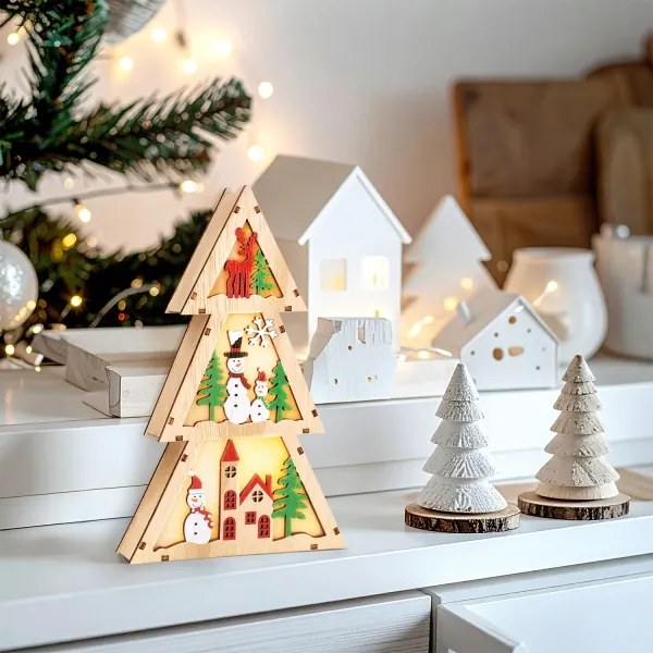 Brilagi - Brăduț LED de Crăciun, 2xAA