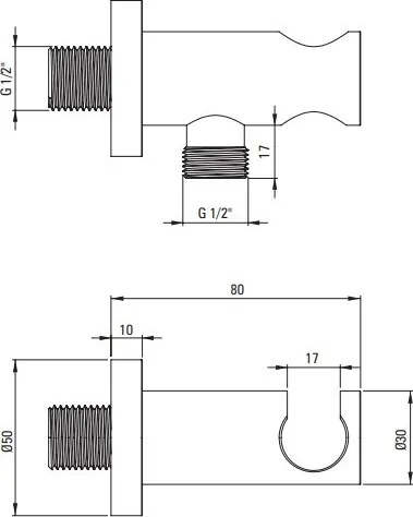 Arnika Gold Cot de iesire dus cu suport dus finisaj auriu forma rotunda Cascada NAC_Z51K