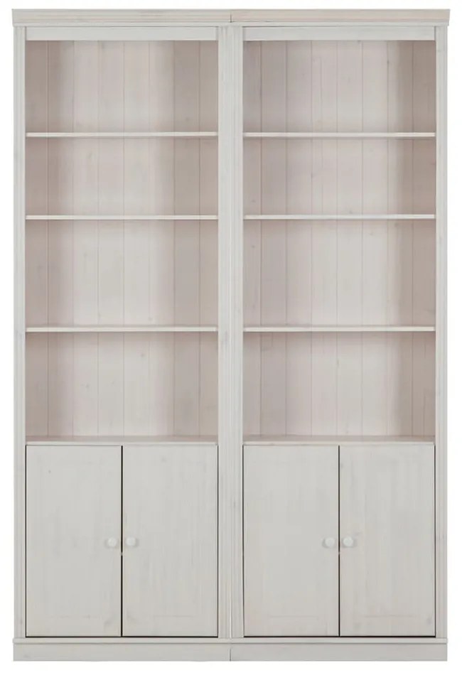 Bibliotecă albă din lemn de pin 148x223 cm Anita – Støraa