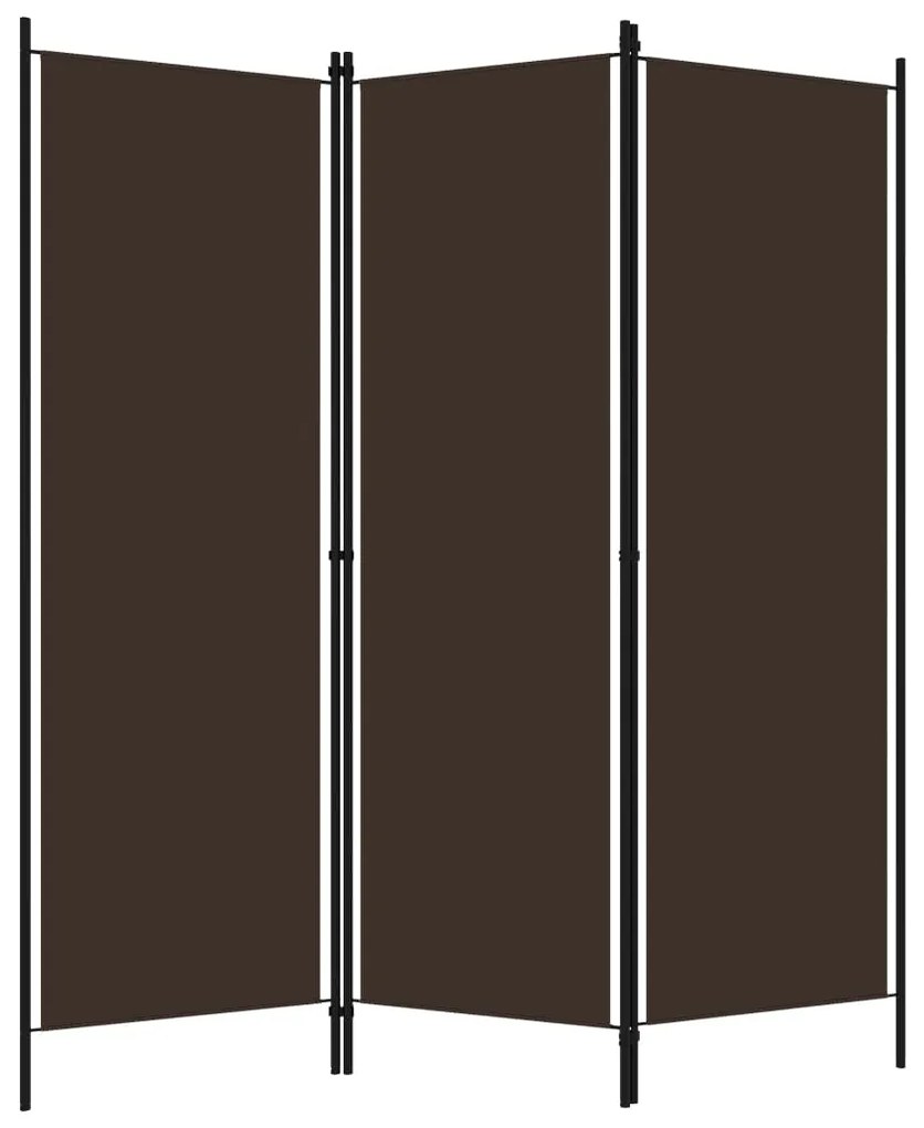 320716 vidaXL Paravan de cameră cu 3 panouri, maro, 150 x 180 cm