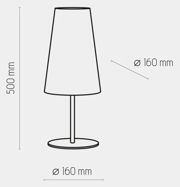 Lampă de masă UMBRELLA 1xE27/15W/230V albastră