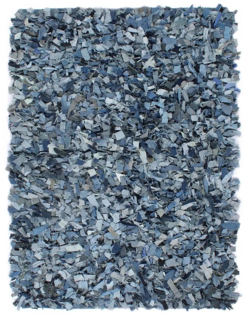 Covor fire lungi, albastru, 160x230 cm, denim