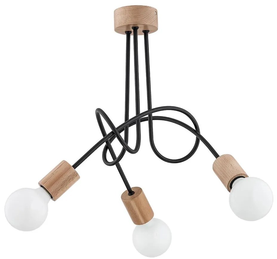 Lustră aplicată TANGO 3xE27/15W/230V maro/negru