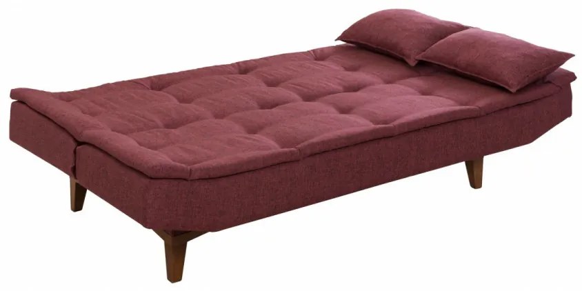 Canapea 3 Locuri, Lemn Solid, Santo, Rosu Bordo