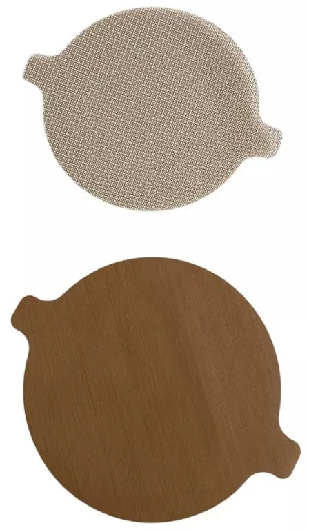 Set 2 paduri pentru friteuza NoStik 1EEE774, 23.5/25.5 cm, Reutilizabile, Acoperire antiaderenta, Bej