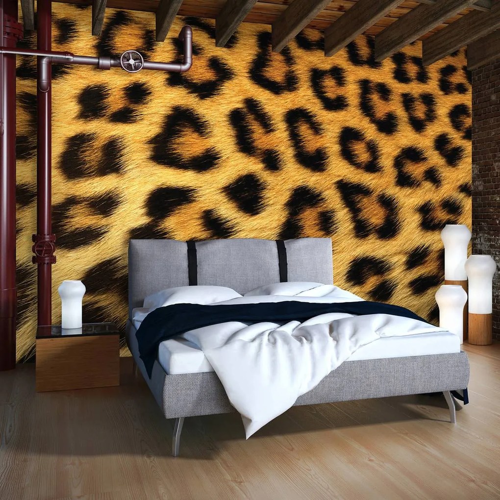 Fototapet - Fibre de păr de leopard (152,5x104 cm)