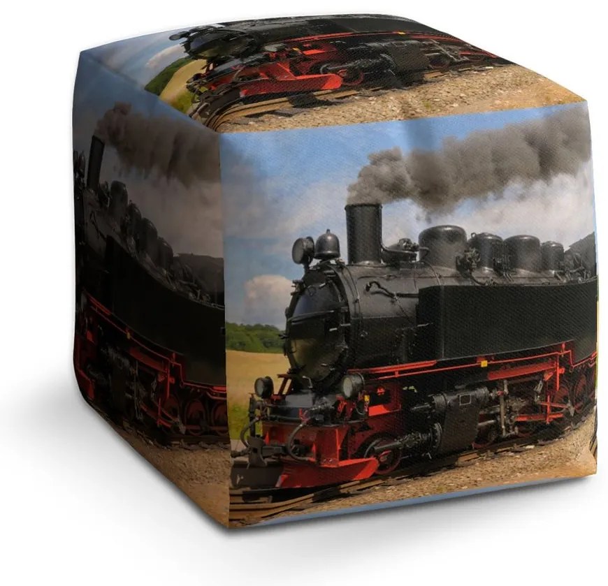 Taburet Cube lokomotivă 3, colorat
