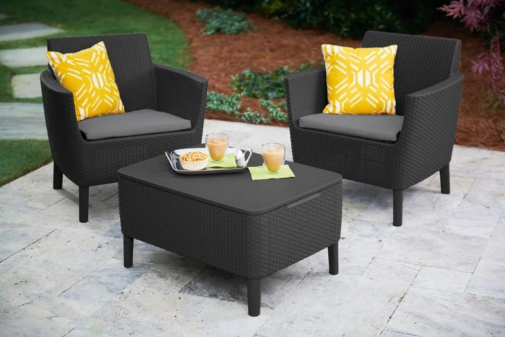 Set de mobilier de grădină SALEMO 2 grafit