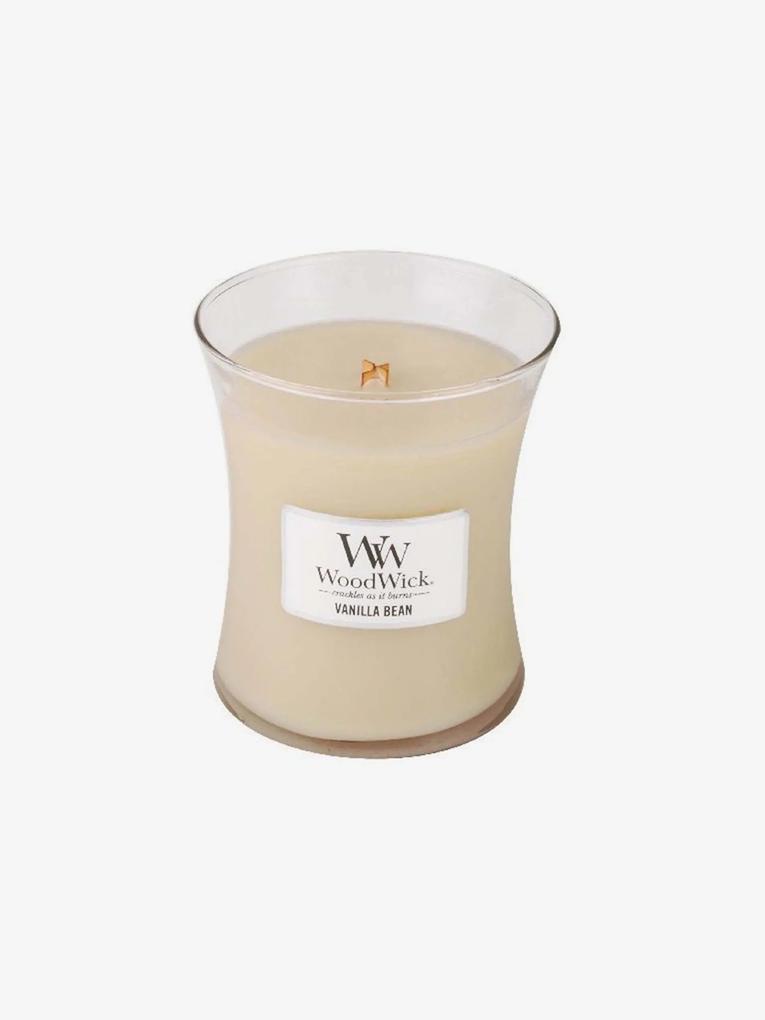 WoodWick bej parfumata lumanare Vanilla Bean vaza medie