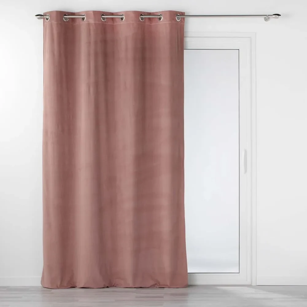 Draperie roz din catifea 140x260 cm Velouriane – douceur d'intérieur ...