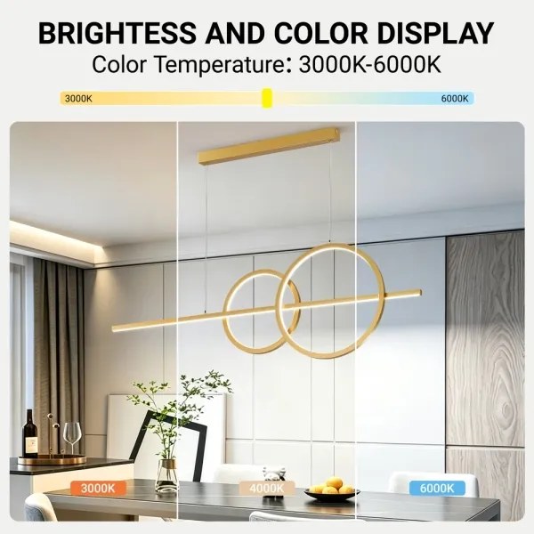 BRILAGI - Lampă suspendată LED reglabilă pe cablu SIGNATURE LED/53W/230V 120 cm aurie + telecomandă