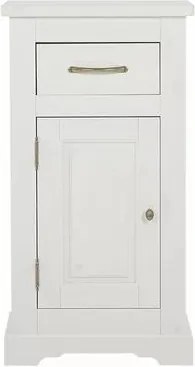 Dulap lateral pe pardoseala 45 cm cu 1 sertar si 1 usa Comad Romantic alb
