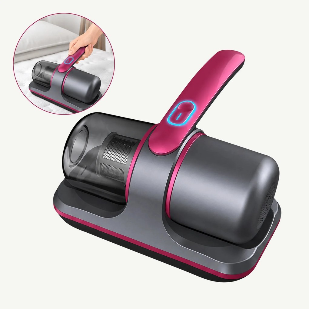 Aspirator antiacarieni wireless cu lampa UV si vibratii, pentru saltele si pat