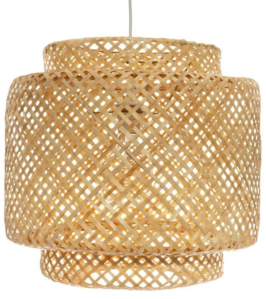 Lampă suspendată LIBY cu abajur din bambus, Ø 40 cm