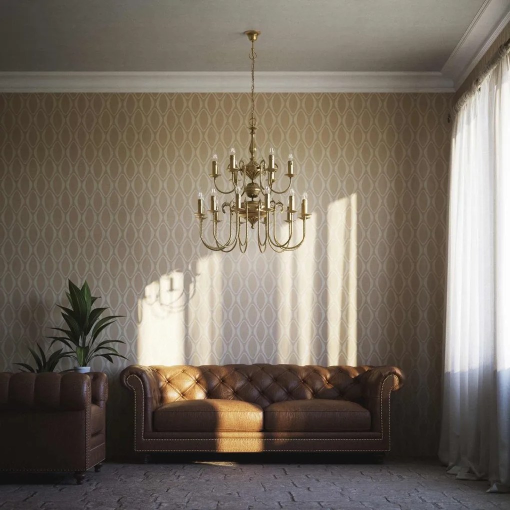 Candelabru 18 brate din alama stil clasic Petalo