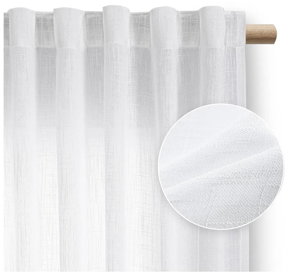 Draperie albă 140x250 cm Valeta – Restilo